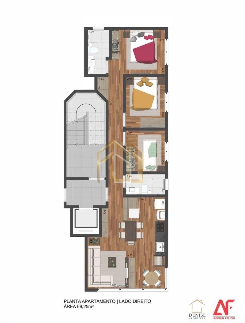 Apartamento 3q em Itajubá, Barra Velha SC